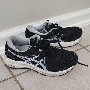Asics Black and White Running Shoes